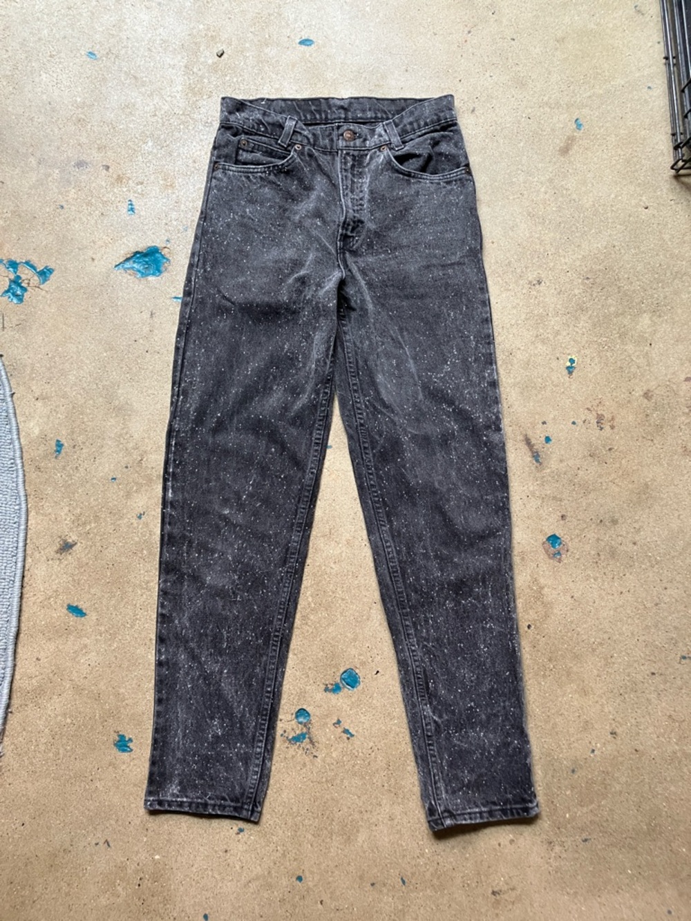 Levi's Black Speckled Straight Leg Jeans